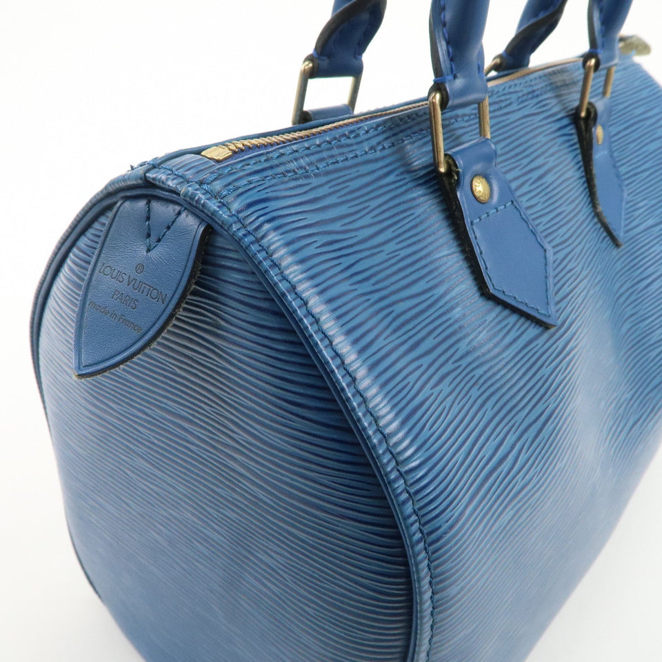 Louis Vuitton Epi Speedy 30 Hand Bag Boston Bag Blue M43005