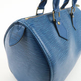 Louis Vuitton Epi Speedy 30 Hand Bag Boston Bag Blue M43005