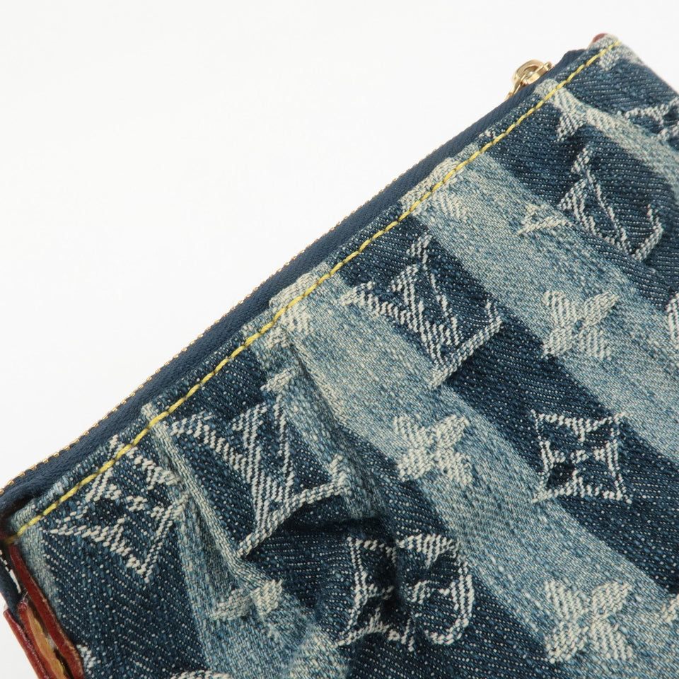 Louis Vuitton Monogram Denim Trousse Raye Pouch Blue M95335