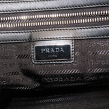 Prada Logo Nylon Leather Tote Bag Shoulder Bag Black