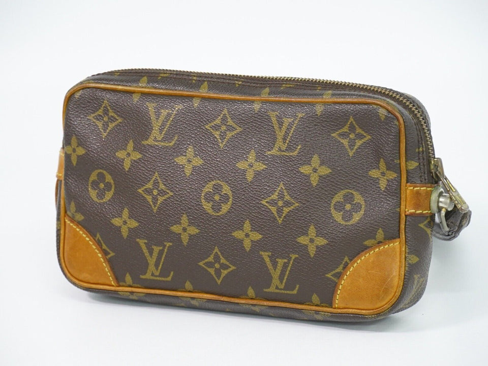 Louis Vuitton Marly Dragonne  Canvas Clutch Bag