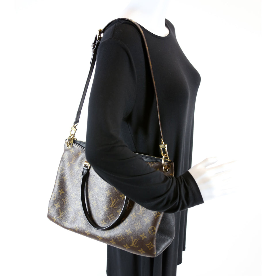 Pallas Tote Monogram Leather Side