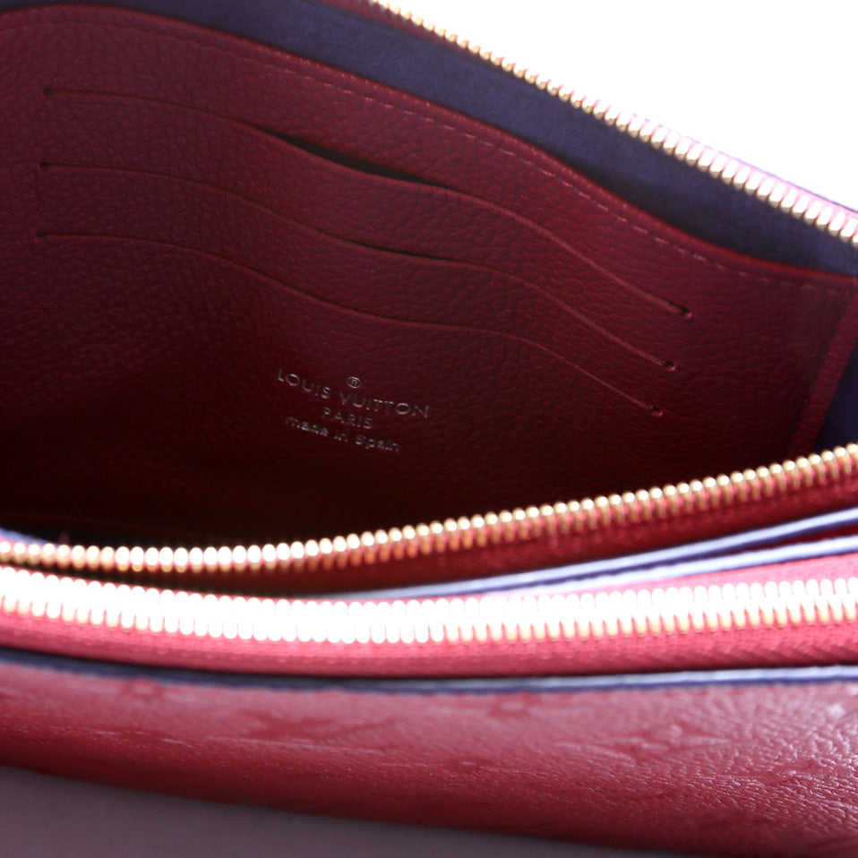 Double Zip Pochette Empreinte