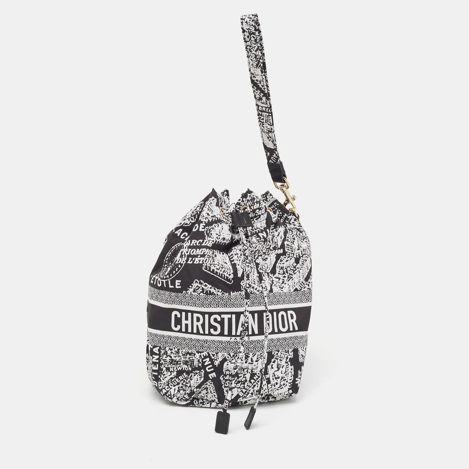 Black/White Plan De Paris Nylon Diortravel Pouch