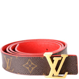 LV Initiales 30MM Reversible Leather/Monogram Belt Size 90/34