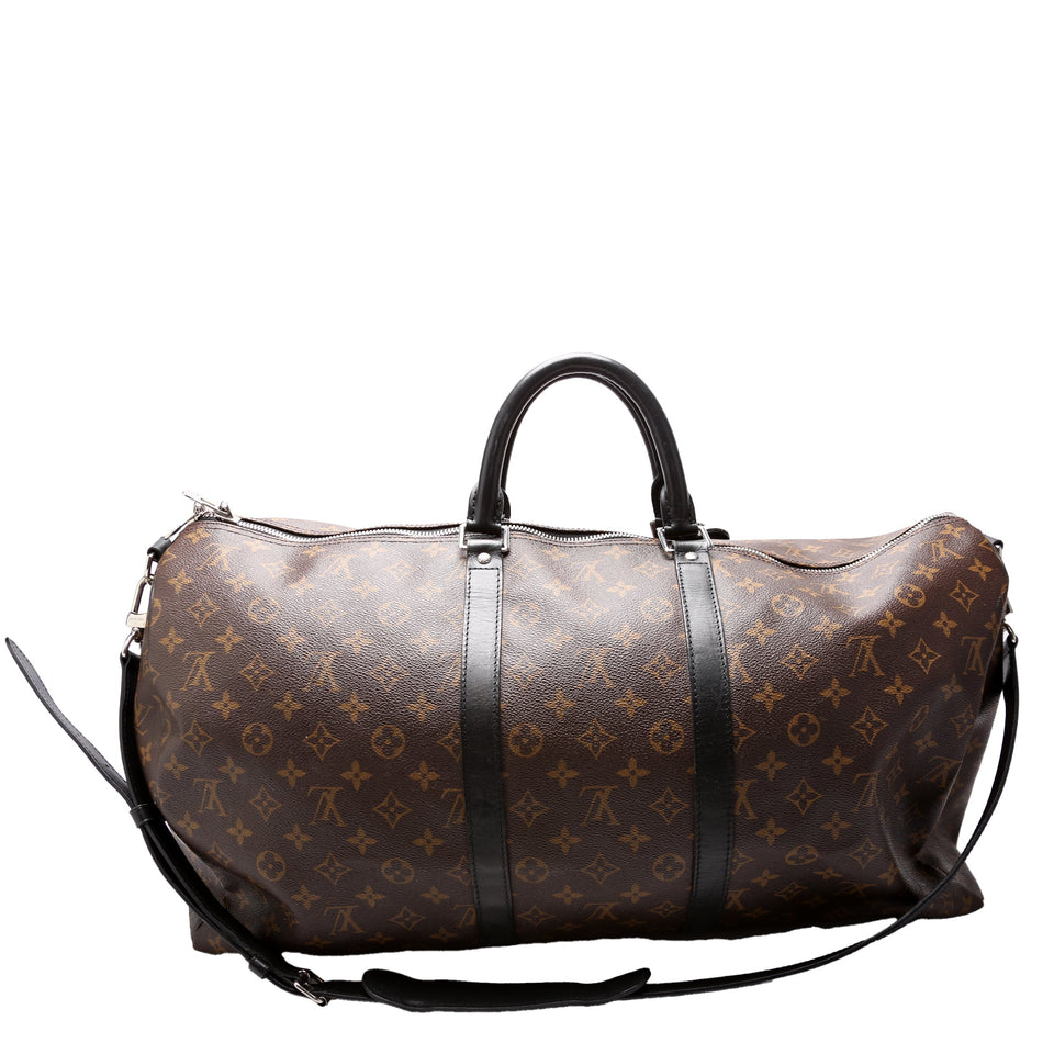 Keepall 55 Bandouliere Macassar Monogram