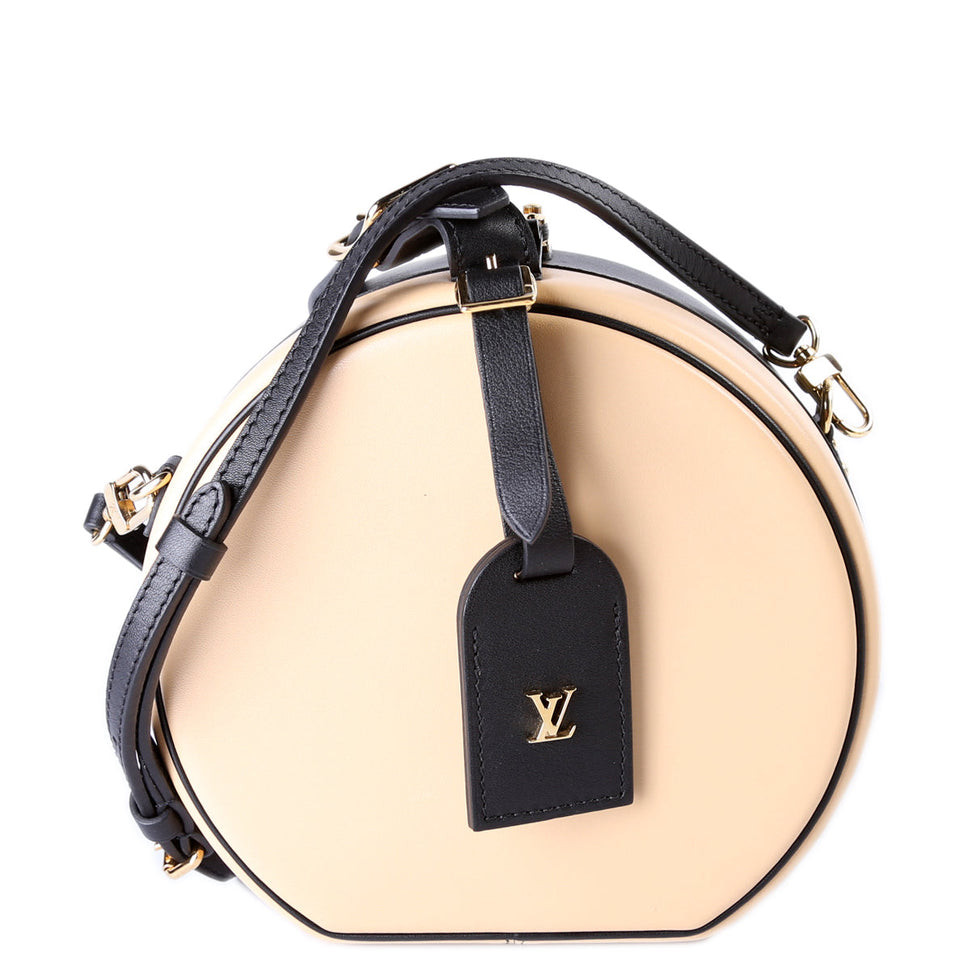 Petite Boite Chapeau Calfskin Tan/Black