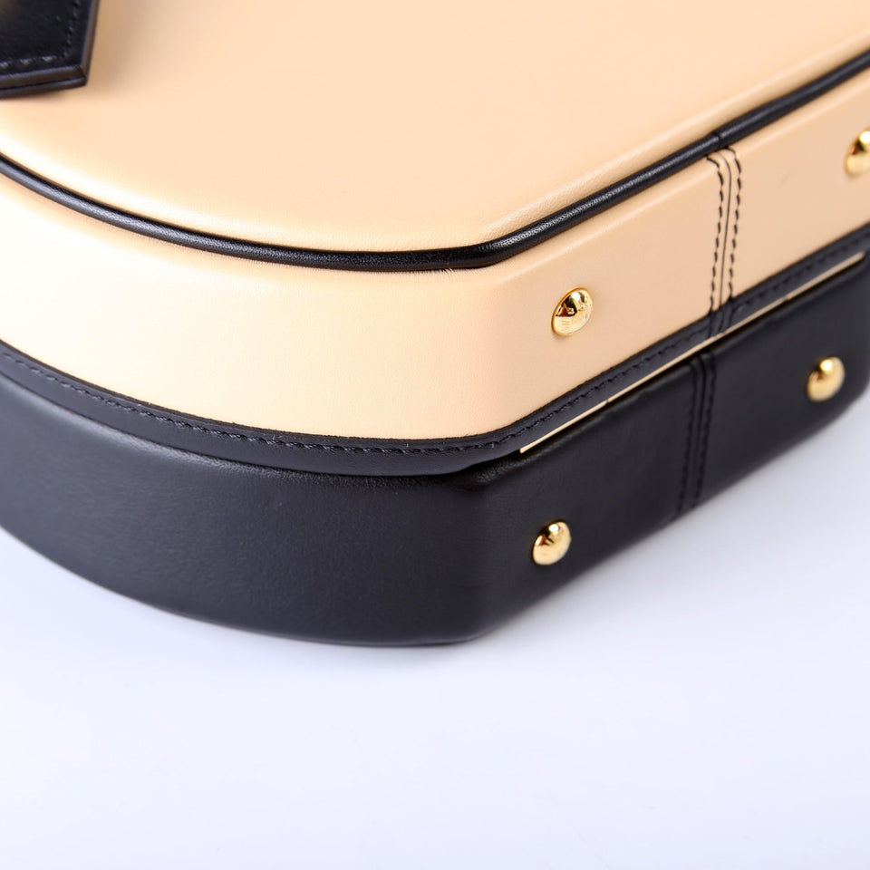 Petite Boite Chapeau Calfskin Tan/Black