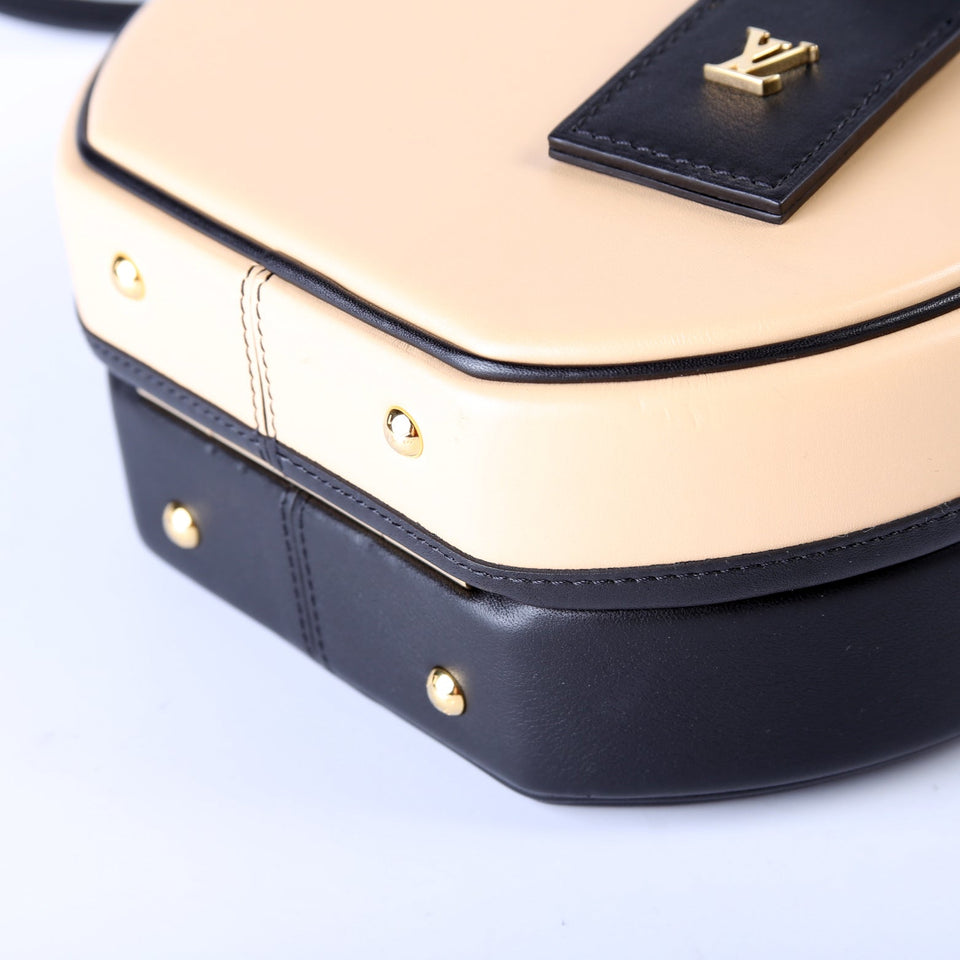 Petite Boite Chapeau Calfskin Tan/Black