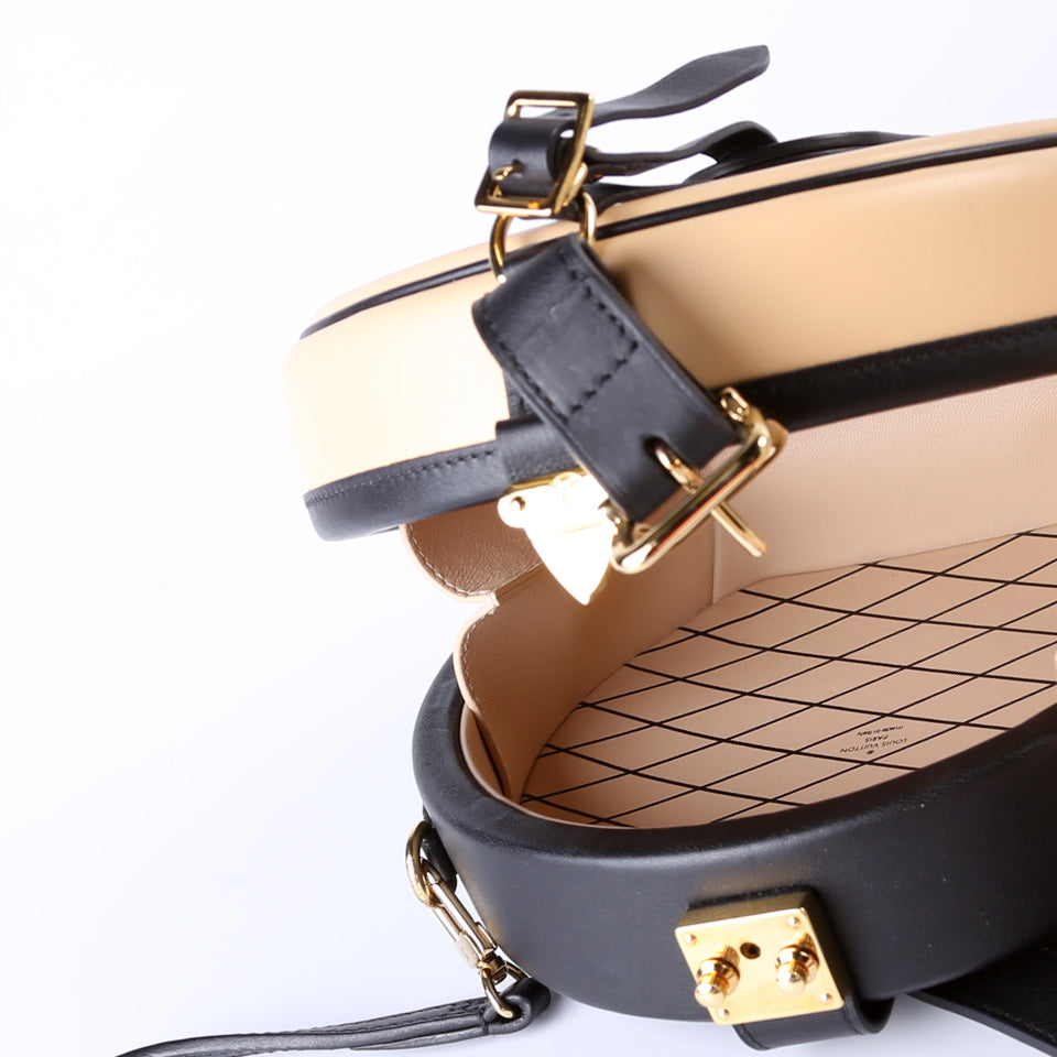 Petite Boite Chapeau Calfskin Tan/Black