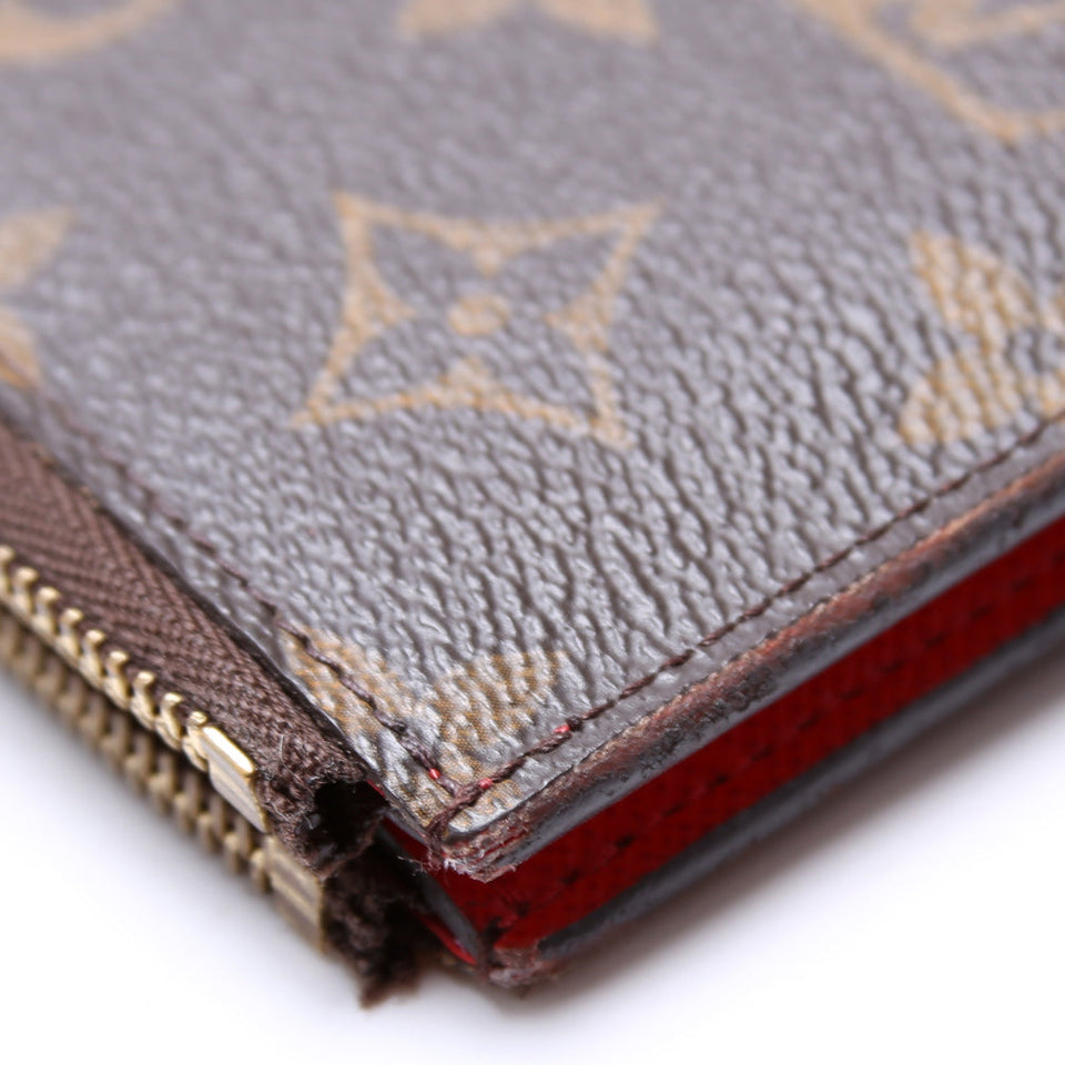 Adele Wallet Monogram Red
