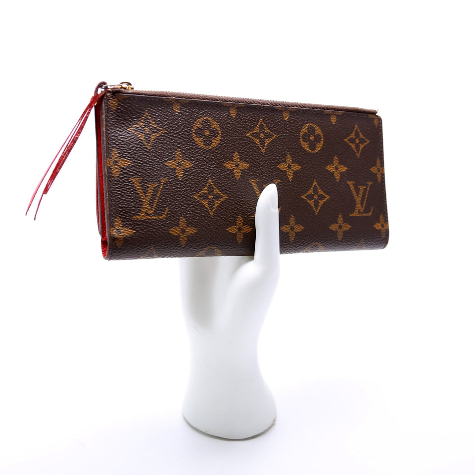 Adele Wallet Monogram Red