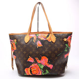 Neverfull MM Monogram Roses Pink
