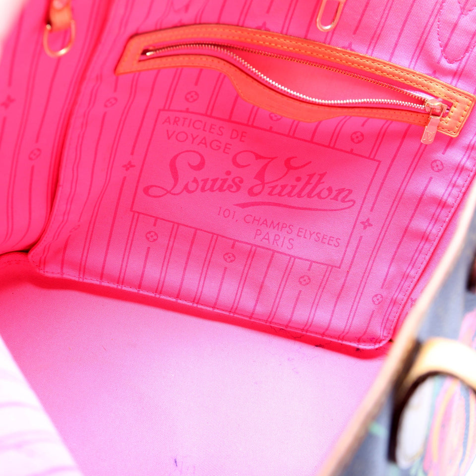 Neverfull MM Monogram Roses Pink