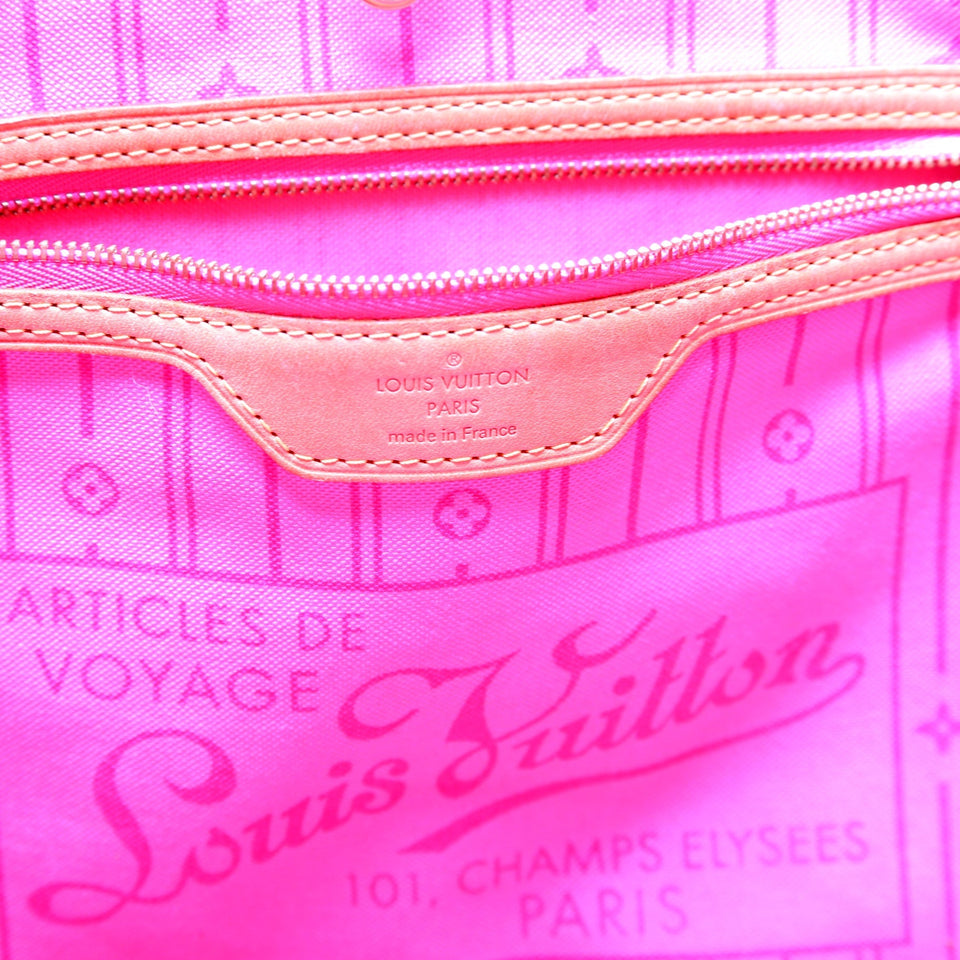 Neverfull MM Monogram Roses Pink
