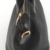 Prada Logo Nylon Leather 2Way Bag Hand Bag NERO Black BN2106