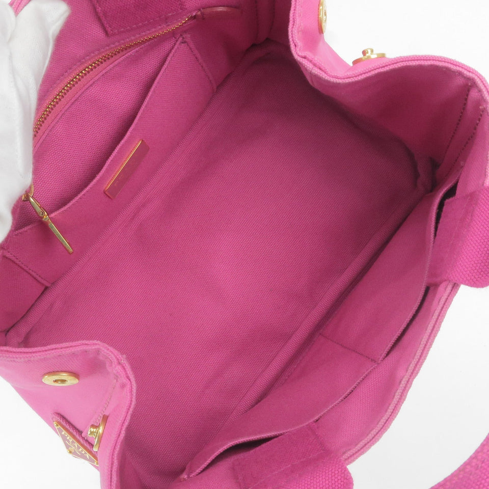 Prada Canapa Mini Canvas Tote Bag Pink BN2439
