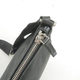 Prada Logo Nylon Leather Shoulder Bag NERO Black