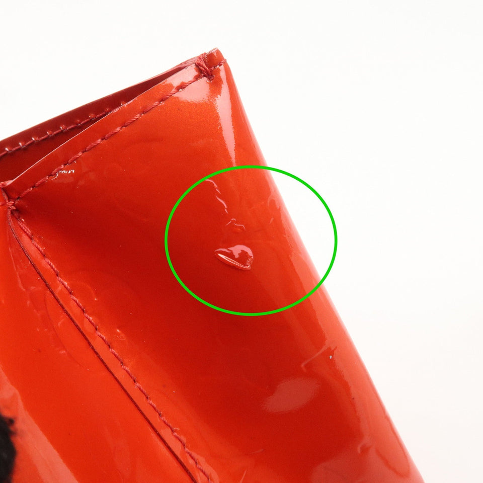 Louis Vuitton Monogram Vernis Lead PM Hand Bag Rouge M91088