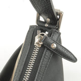 BURBERRY Nova Plaid Canvas Leather Shoulder Bag Beige Black