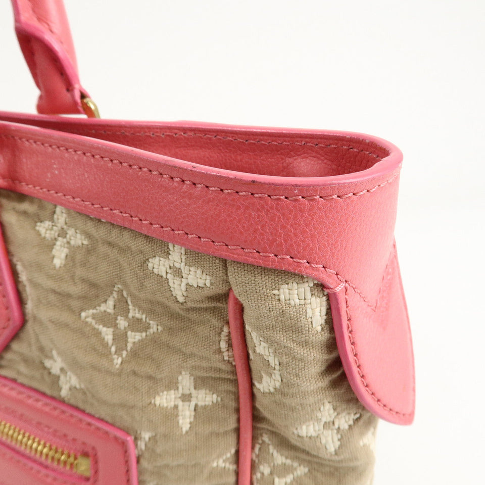 Louis Vuitton Monogram Sabia Cabas Hand Bag MM Rose M93496