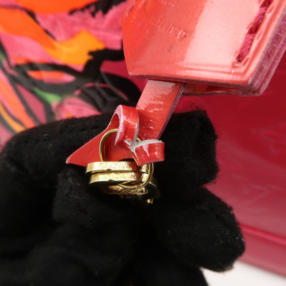 Louis Vuitton Monogram Vernis Alma MM Rose Hand Bag M93686