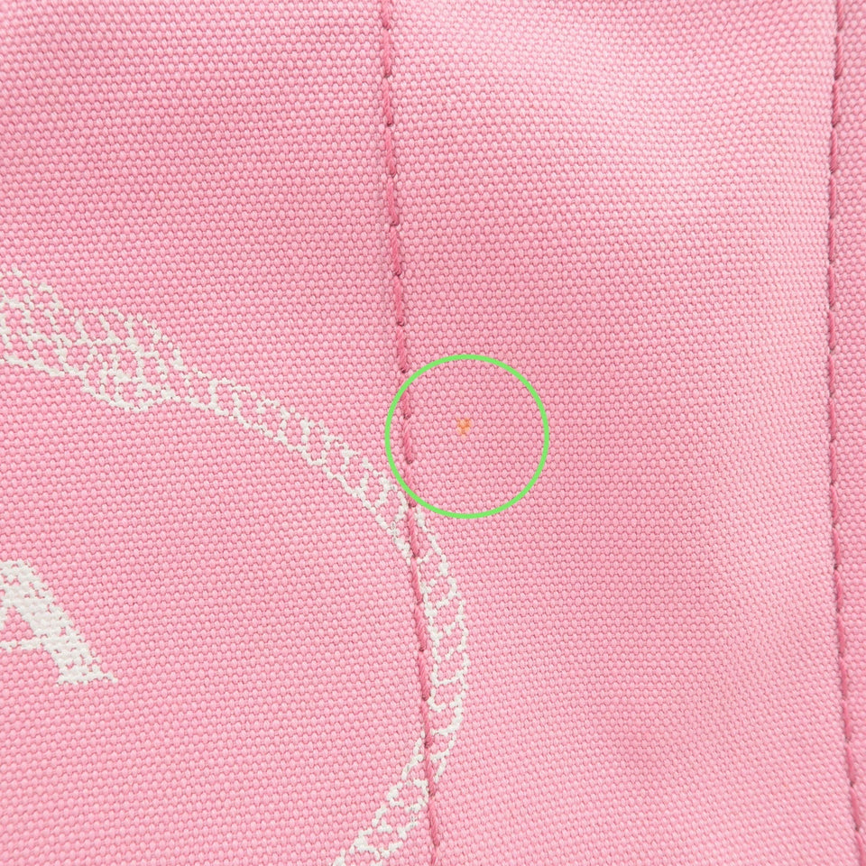 Prada Logo Canapa CanvasTote Bag Hand Bag Pink B1877B