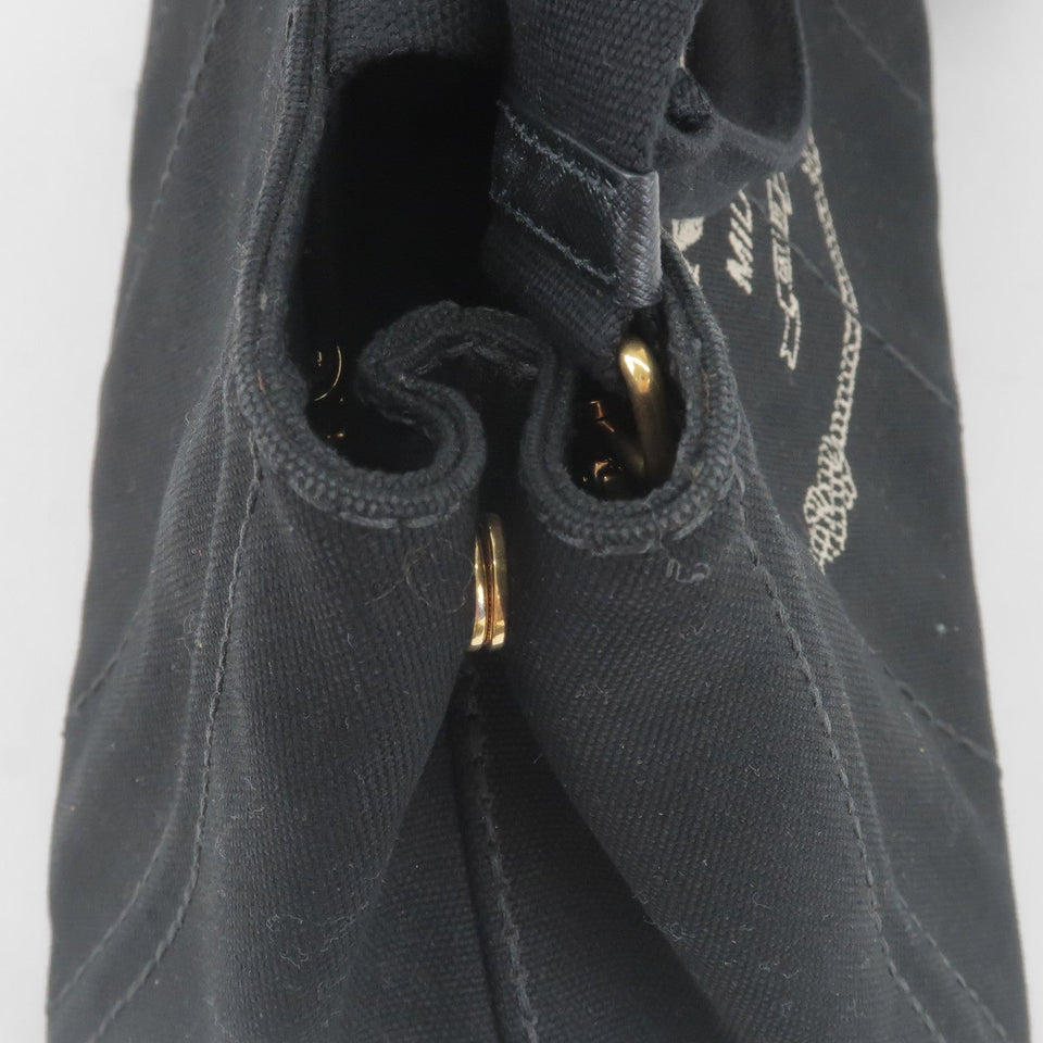 Prada Canapa Mini Canvas 2Way Bag Shoulder Bag Black B2439G