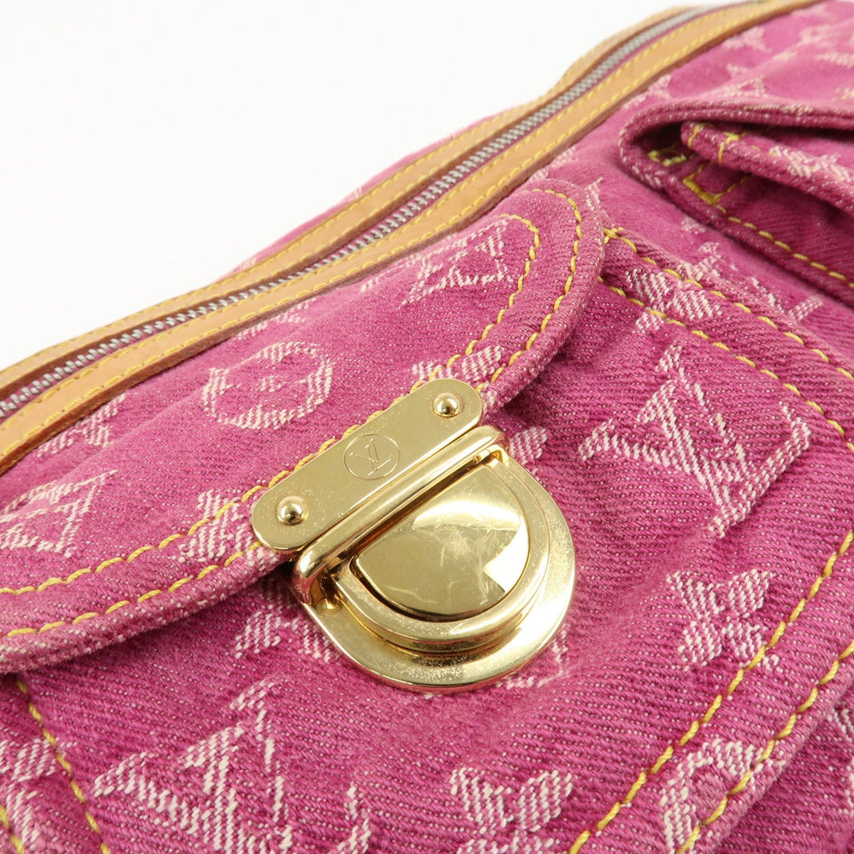 Louis Vuitton Monogram Denim Baggy PM Shoulder Bag Fuchsia M95212