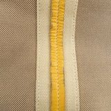 Prada Logo Jacquard Leather 2Way Hand Bag Beige Orange BN1453