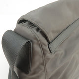 Prada Logo Nylon Leather Shoulder Bag Crossbody Bag Gray