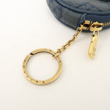 Louis Vuitton Monogram Denim Round Pouch Coin Case Blue M68290