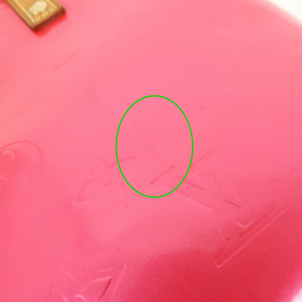 Louis Vuitton Monogram Vernis Lead PM Hand Bag Fuchsia Pink M91221