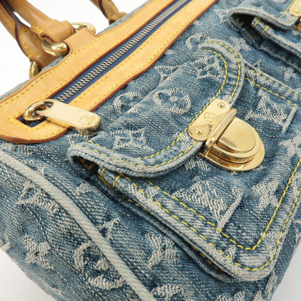 Louis Vuitton Monogram Denim Neo Speedy Boston Bag Blue M95019