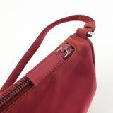 Prada Logo Nylon Hand Bag Shoulder Bag Pouch Purse Red