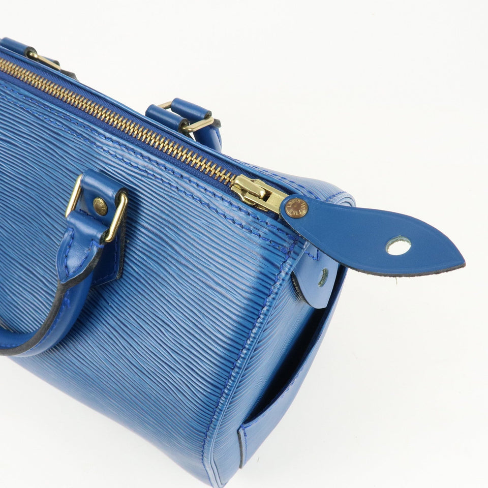 Louis Vuitton Epi Speedy 25 Hand Bag Boston Bag Blue M43015