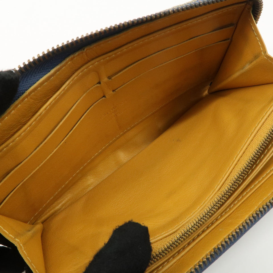 Louis Vuitton Monogram Denim Zippy Long Wallet Blue M95341