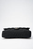 Chanel Black Nylon Large Chocolate Bar Flap Bag