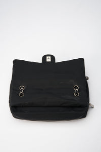 Chanel Black Nylon Large Chocolate Bar Flap Bag