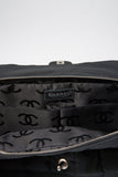 Chanel Black Nylon Large Chocolate Bar Flap Bag