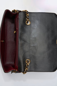 Vintage Chanel Diana Black Single Flap with 24k gold plated hardware
