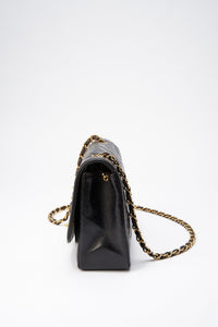 Vintage Chanel Diana Black Single Flap with 24k gold plated hardware