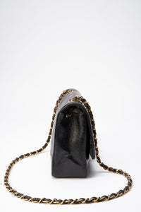 Vintage Chanel Diana Black Single Flap with 24k gold plated hardware
