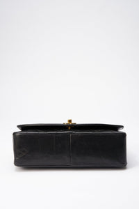Vintage Chanel Diana Black Single Flap with 24k gold plated hardware