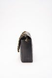 Chanel Vintage Black Single Flap with 24k gold plated hardware