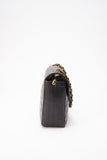 Chanel Vintage Black Single Flap with 24k gold plated hardware
