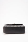 Chanel Vintage Black Single Flap with 24k gold plated hardware