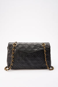 Chanel Classic Double Flap Bag Small Black Lambskin Leather