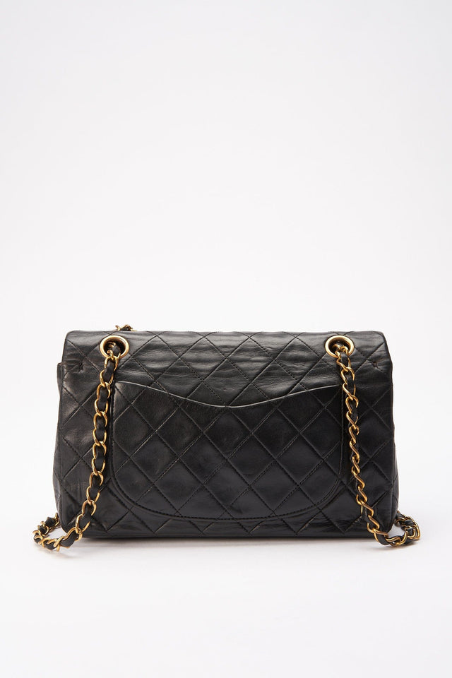 Chanel Classic Double Flap Bag Small Black Lambskin Leather