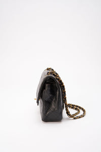 Chanel Classic Double Flap Bag Small Black Lambskin Leather